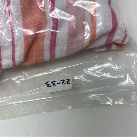 Roller Rabbit East Hampton Kirsten Midi Dress Striped Coral Pink Large - Picture 10 of 10